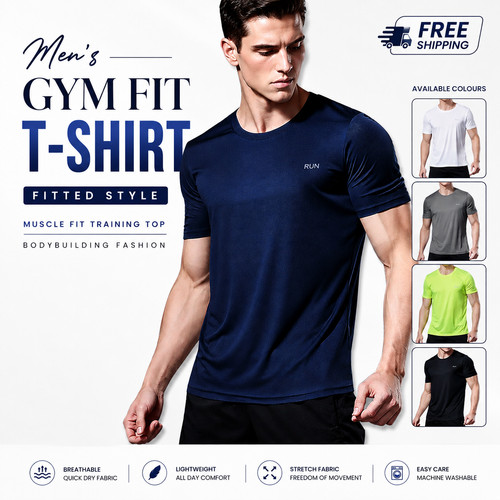 Mens gym shirt - t, fit