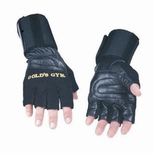 Gold gym leather wrist - leather, rap