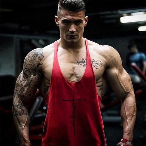 Mens gym stringer back tank - mens,